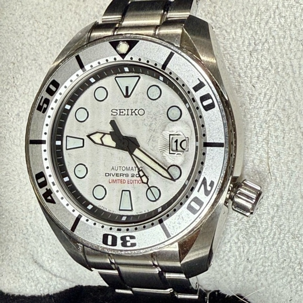 Seiko “Silver Sumo” Date Silver Dial Auto Mens Classic Watch *Limited Edition*